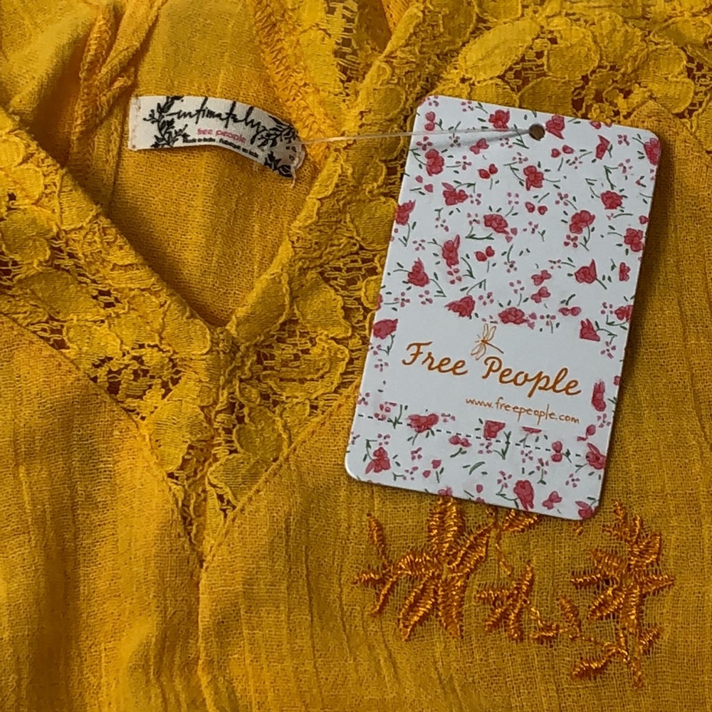 Free People Yellow Romper NWT Size Small - Picture 5 of 6